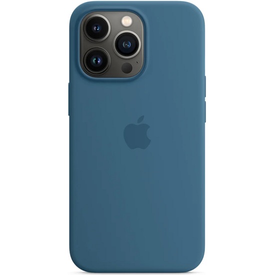 Силиконовый чехол SILICONE CASE MagsSafe для iPhone 13 Pro Max №04 Blue Jay с анимацией в цвет чехла
