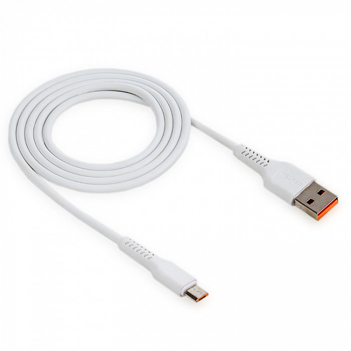 Кабель USB <--> microUSB  1.0м WALKER C315 белый