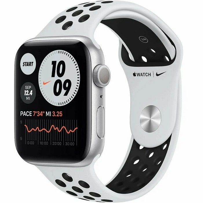 Часы Apple Watch SE (2021) Nike+, 44 мм, (MKQ73) Silver / Black, Sport Band (Б/У)