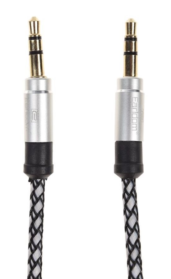 Кабель Jack 3.5 <--> Jack 3.5  1.5м EARLDOM ET-AUX04 в переплёте, белый