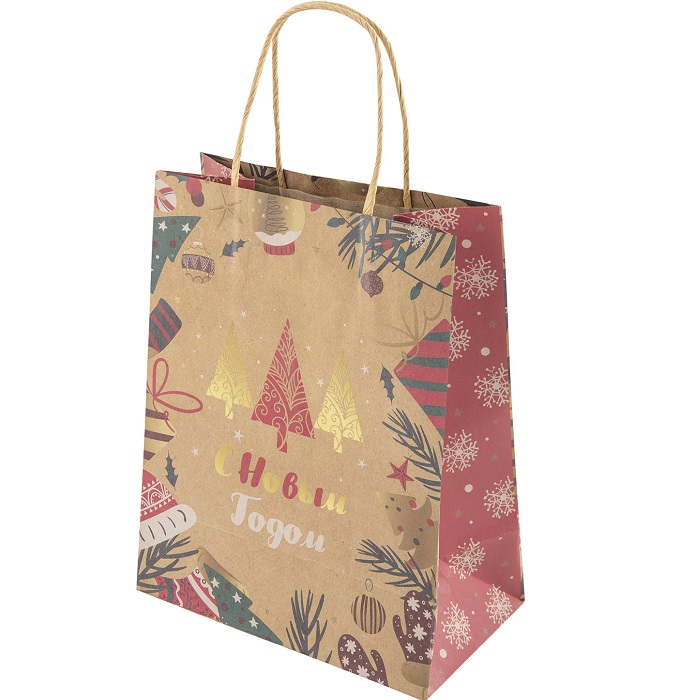 Пакет подарочный КОМПЛЕКТ "Merry Christmas", ЗОЛОТАЯ СКАЗКА, 592125