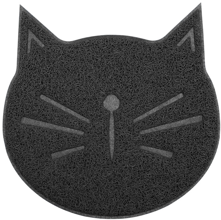 Коврик 2-в-1 под миску/туалет животных 38×38 см серый