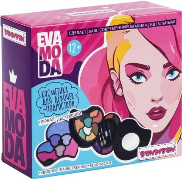Набор детской декор. косметики Bondibon Eva Moda, BOX 11,7х10,5х4,3 см УТМ01431492