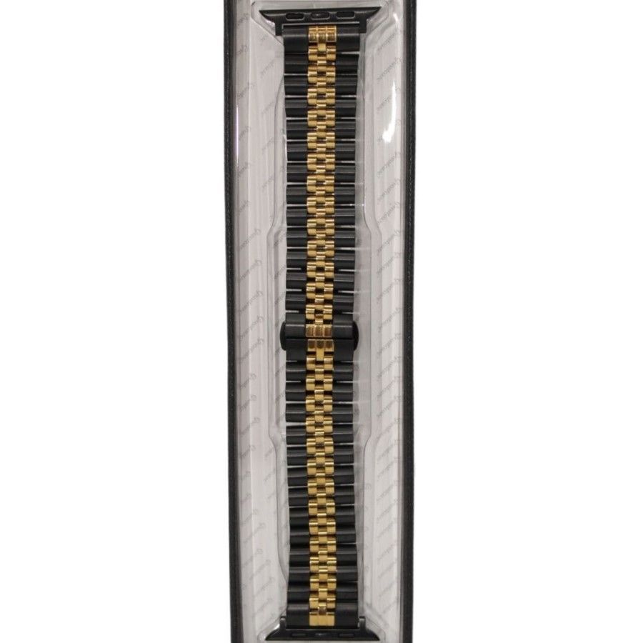 Металлический ремешок IronStrap на Apple Watch (42/44), Черный (золото)