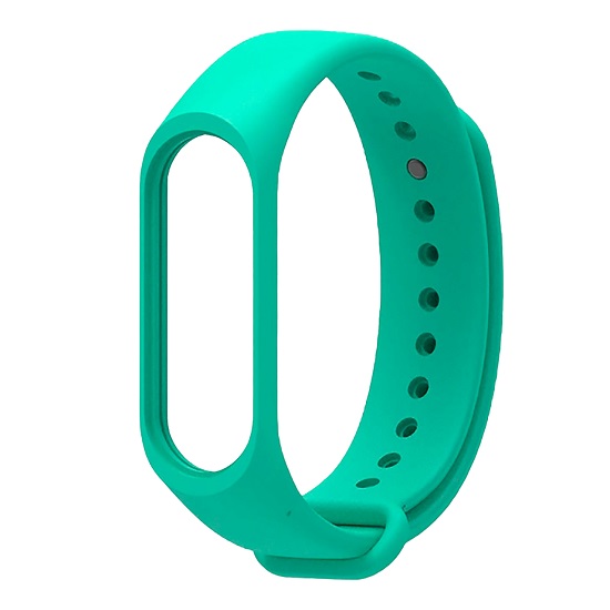 Силиконовый ремешок WB13 для Xiaomi Mi Band 3/4 на кнопке (регулируемый) (dark green)