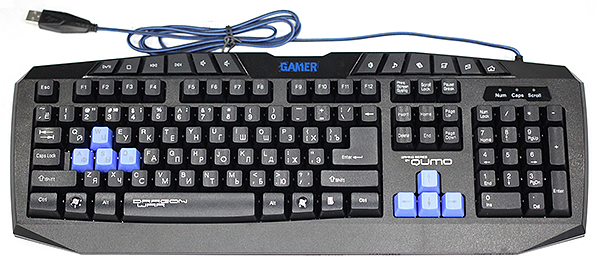Клавиатура QUMO Dragon War Gamer, USB, чёрная