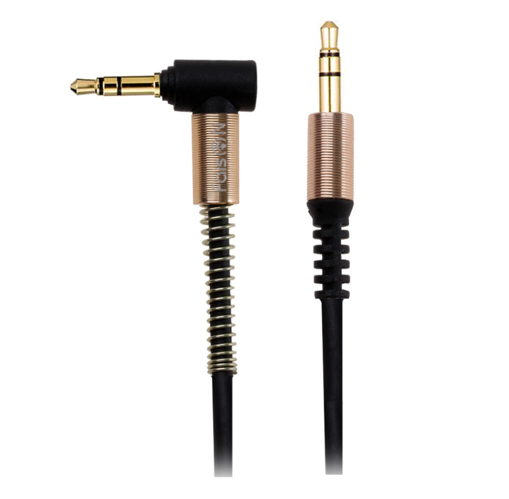Кабель Jack 3.5 <--> Jack 3.5  1.0м FAISON HUPA02, круглый, силикон, боковой, белый