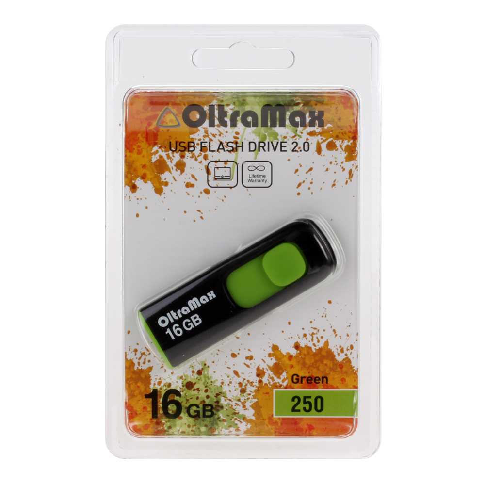 USB 16Gb OltraMax 250 Green