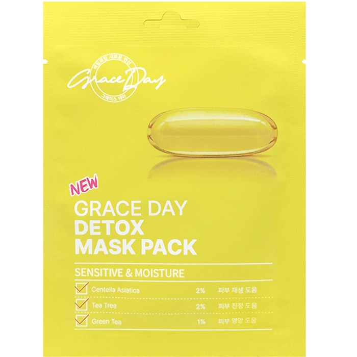 Маска тканевая для лица Grace Day, детокс, 27 мл   9941193