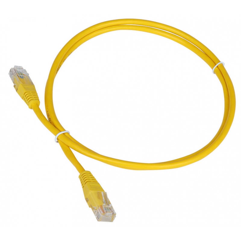 Патч-корд  0.5м LANMASTER UTP TWT-45-45-0.5-YL кат.5е желтый