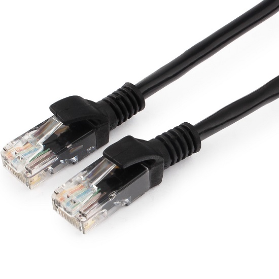 Патч-корд 10.0м CABLEXPERT PP10-10M/BK, черный, кат.5e, литой, многожильный