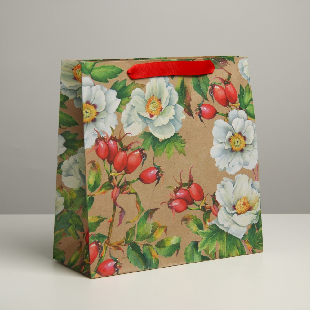 Пакет крафтовый квадратный For you, 30 × 30 × 12 см    7183922