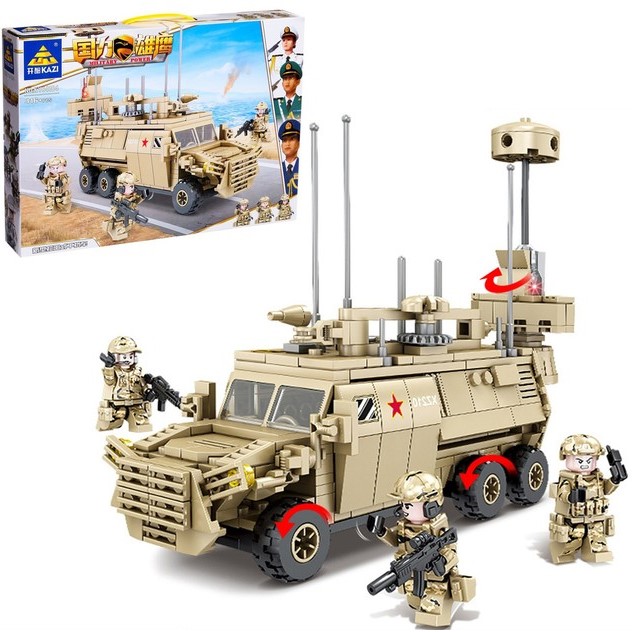 Конструктор KAZI Армия «Бронеавтомобиль», 416 деталей