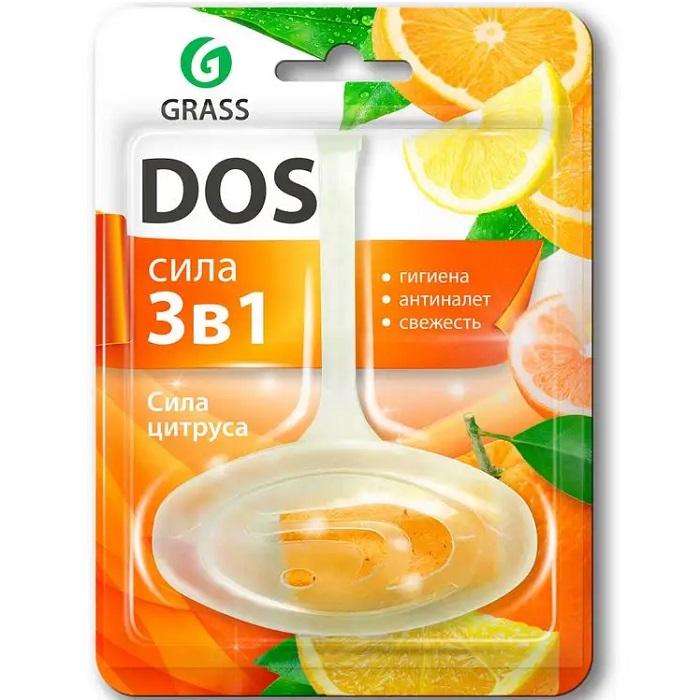 Подвесной блок для унитаза GRASS DOS 3в1 "Сила цитруса" 125852