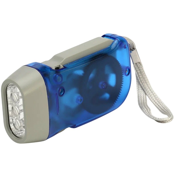 Фонарь ручной аккумуляторный, 1 Вт, 300 мАч, LED, динамо зарядка