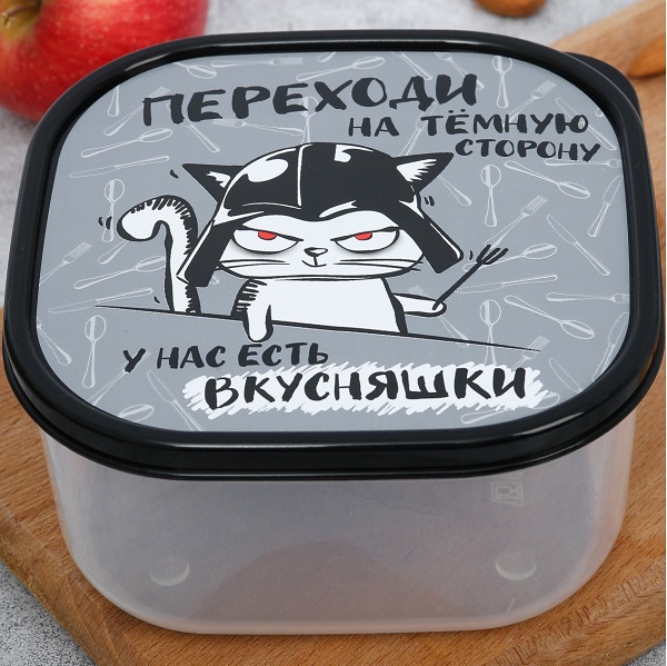 Ланч-бокс квадратный «Переходи на темную сторону», 700 мл 3855141