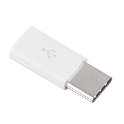Переходник microUSB <--> Type-C АТОМ серебряный