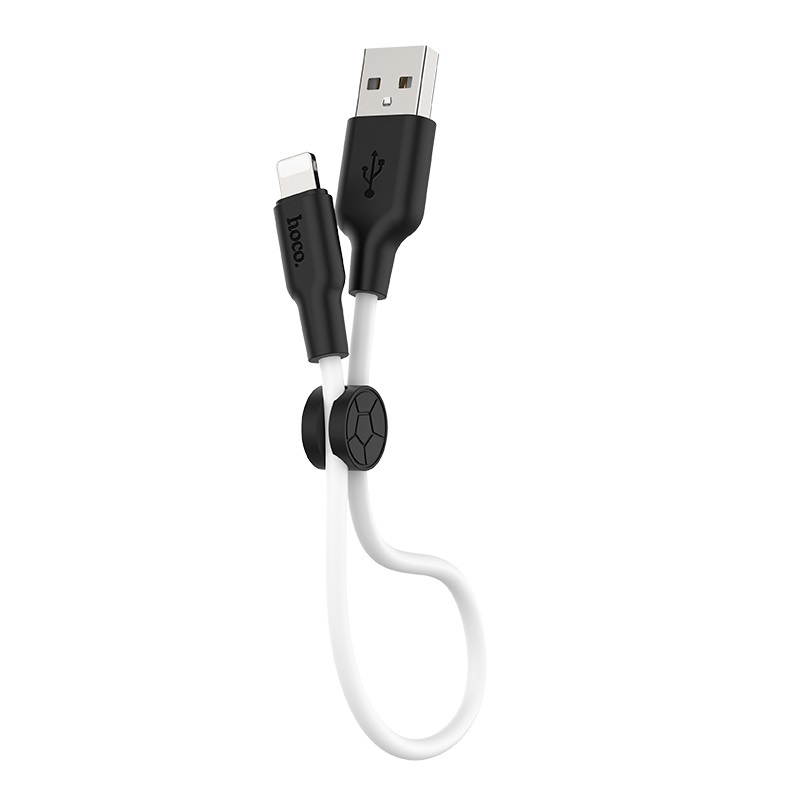 Кабель USB <--> Lightning  0.25м HOCO X21 Plus черный/белый