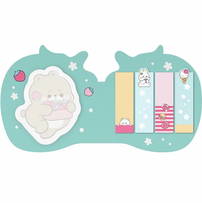 Флажки-закладки и самоклеящиеся блоки в наборе MESHU "Cute Sweet", 20л*5 цветов, европодвес MS_64892
