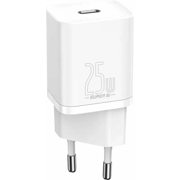 Сетевое ЗУ 1Type-C BASEUS Type-C белое, 25W (TZCCSUP-L02)