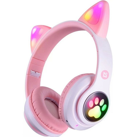 Наушники DEFENDER B585, с ушками, розовый