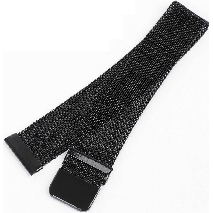 Металлический ремешок для часов "Соломон", 22 мм, l-22 см, черный 6834541