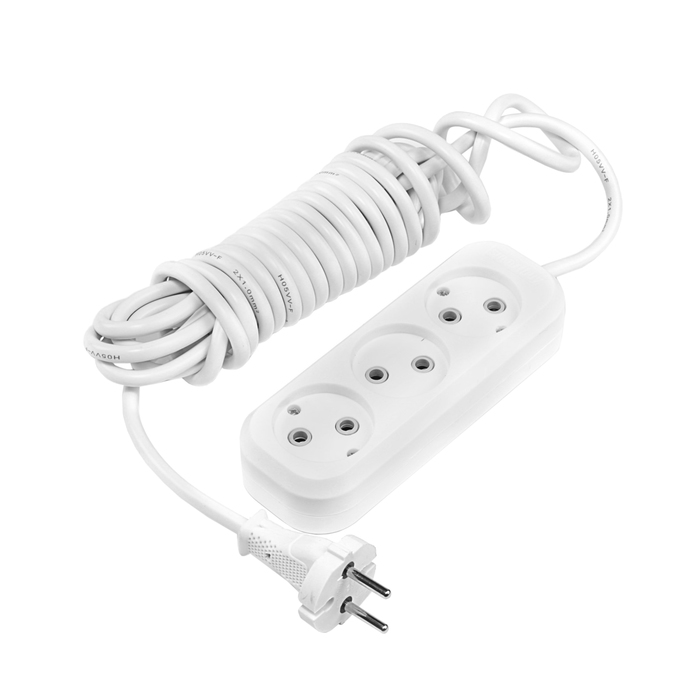 Сетевой удлинитель 5.0м SMARTBUY 3 розетки б/з ПВС 2х1,0 (SBE-10-3-05-N)