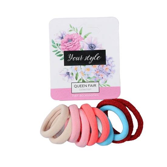 Резинка для волос "Синди" (набор 10 шт) блеск эффект, 2,5 см, микс 7908666