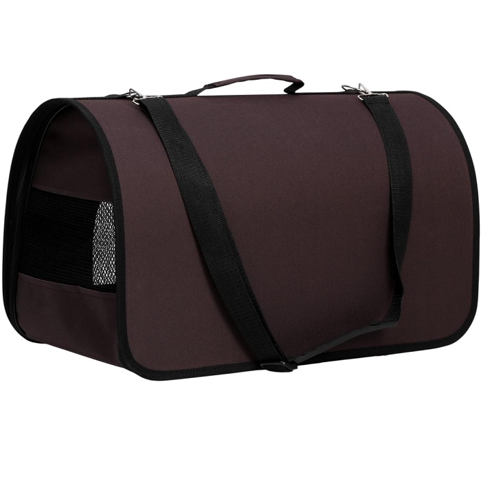 Сумка - переноска для животных, 2 входа, 46×28.5×30 см, коричневая
