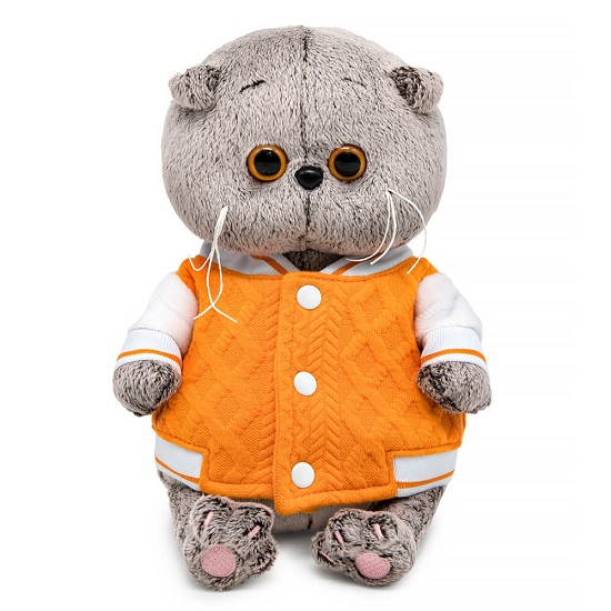 Мягкая игрушка Басик BABY в бомбере на кнопках, 20 см (BB-154)