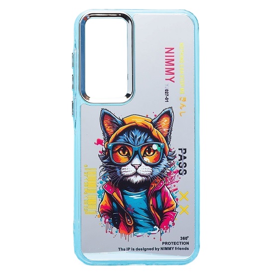 Задняя накладка PC092 для Samsung Galaxy A35 (кот) (transparent)