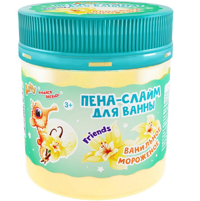 Пена-слайм для ванны детская 150 мл, ВАНИЛЬНОЕ МОРОЖЕНОЕ (Друзья Баффи)