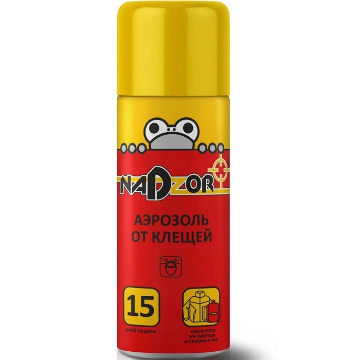 Аэрозоль NADZOR от клещей 100мл/24/6