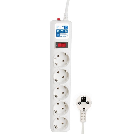 Сетевой фильтр POWERCUBE SPG-B-10-WHITE (5 розеток) белый