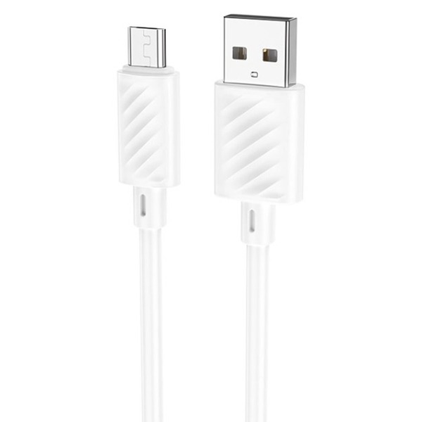 Кабель USB <--> microUSB  1.0м HOCO X88 Gratified, белый