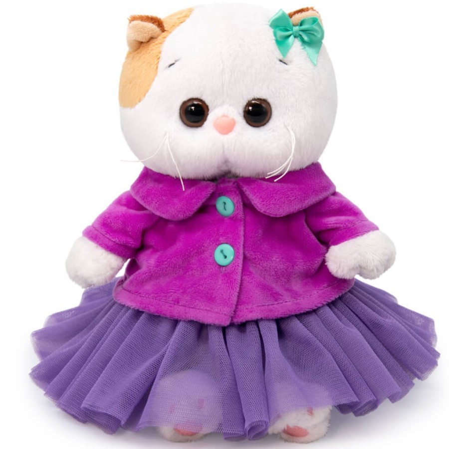Мягкая игрушка Кошечка Ли-Ли BABY в пурпурной курточке и юбочке, 20 см