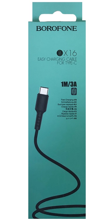 Кабель USB <--> Type-C  1.0м BOFOFONE BX16 черный