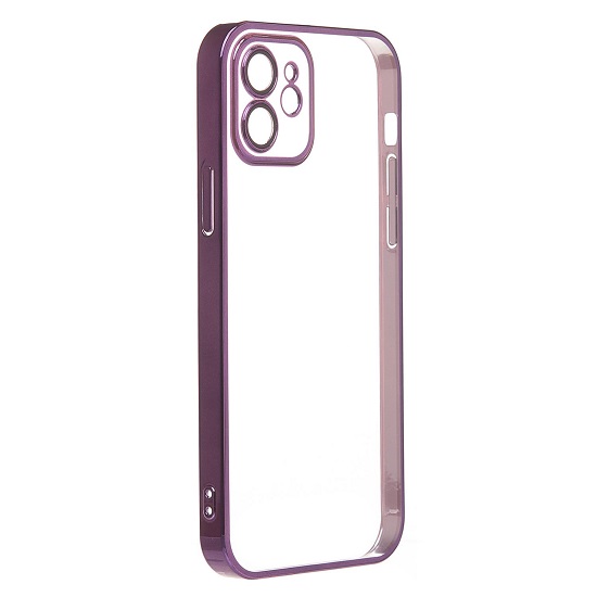 Задняя накладка PC073 для iPhone 12 (violet) (213804) с закрытой камерой