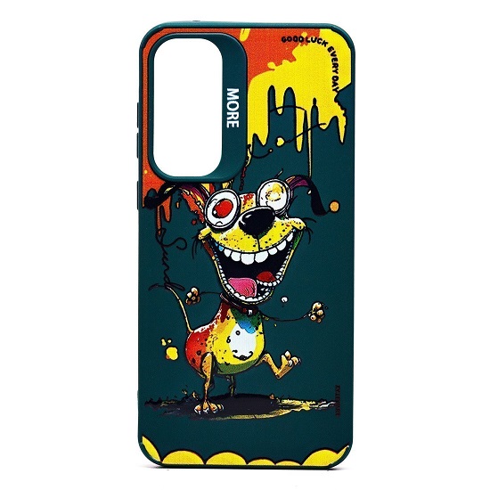 Задняя накладка SC335 для Samsung Galaxy A55  (собака) (dark green) (232915)
