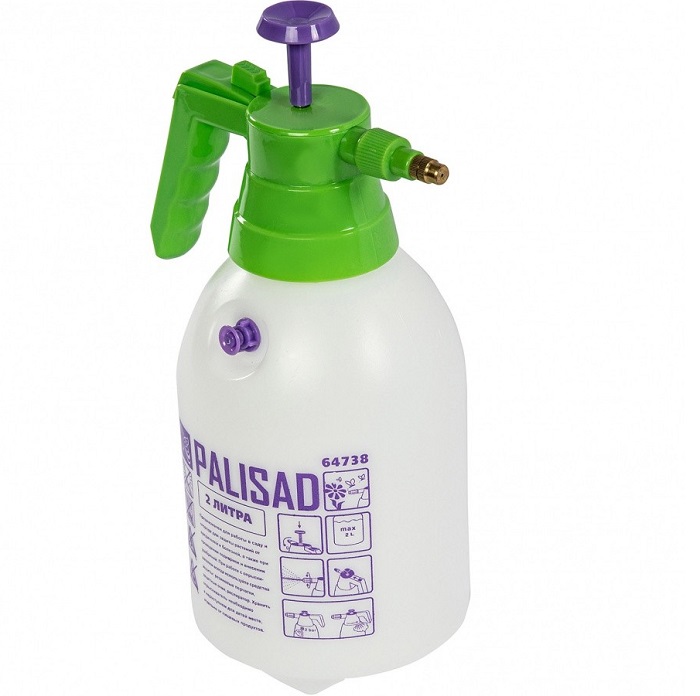 Опрыскиватель 2 л PALISAD, ручной, с насосом и клапаном сброса давления//64738