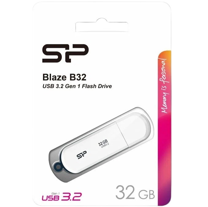 USB 32Gb Silicon Power Blaze B32, белый 3.2
