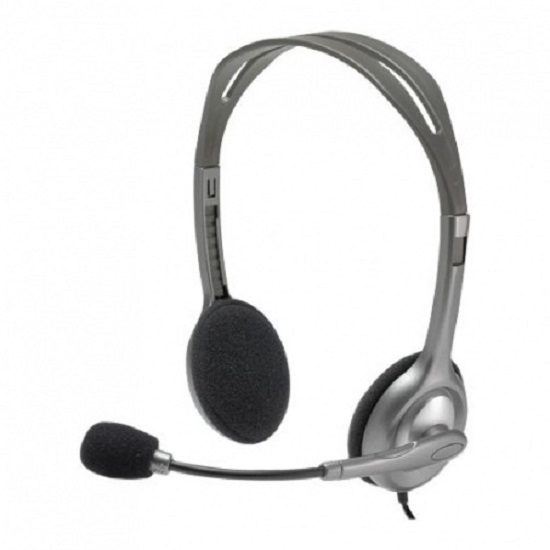 Наушники LOGITECH Stereo H110 серебристый