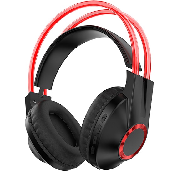 Наушники QUMO Party Rave ВТ 0077, черная с красным