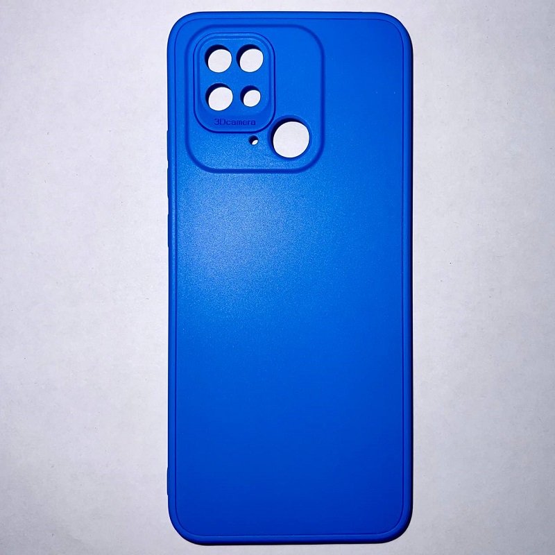 Задняя накладка Мобилис для Xiaomi Redmi 10C 4G, синий , матовая с защитой камеры