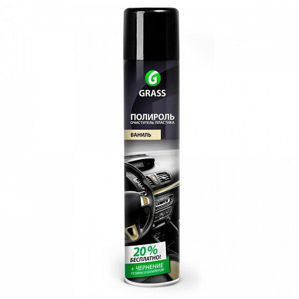 Полироль пластика GRASS Dashboard cleaner, глянцевый блеск лимон, аэрозоль 750мл