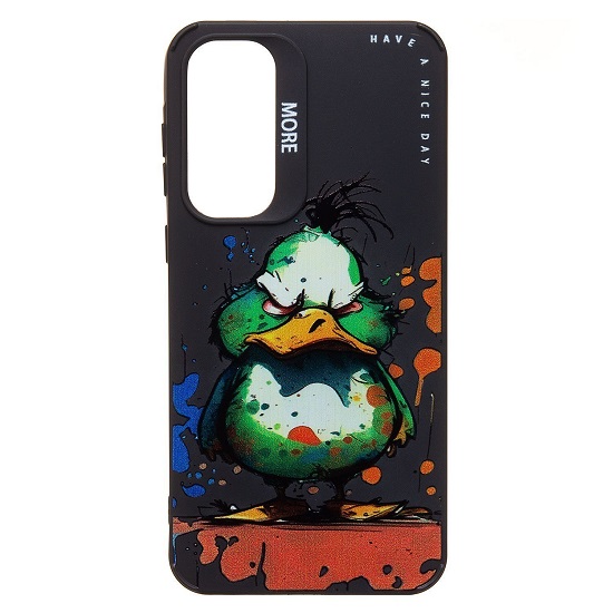 Задняя накладка SC335 для Samsung Galaxy A55 (утка) (black) (233023)