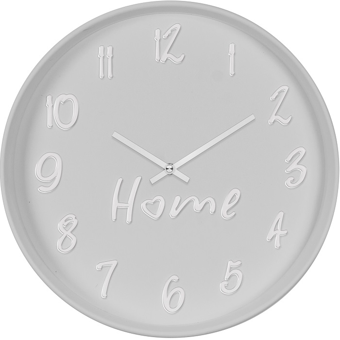 Часы настенные РУБИН  "Home" круг d=30см, корпус серый, "Home", "Рубин" 3014-002