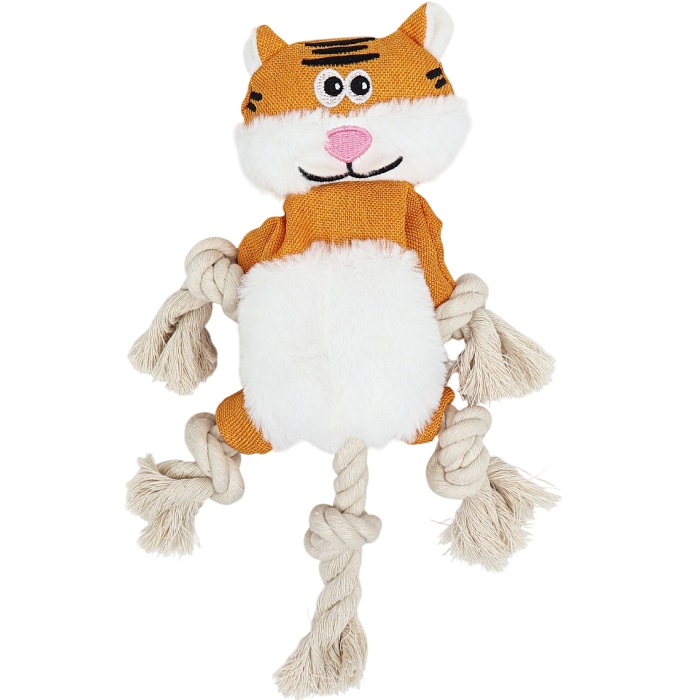 Игрушка текстильная с канатом «Котэ» с пищалкой, шуршащая, 26×28 см