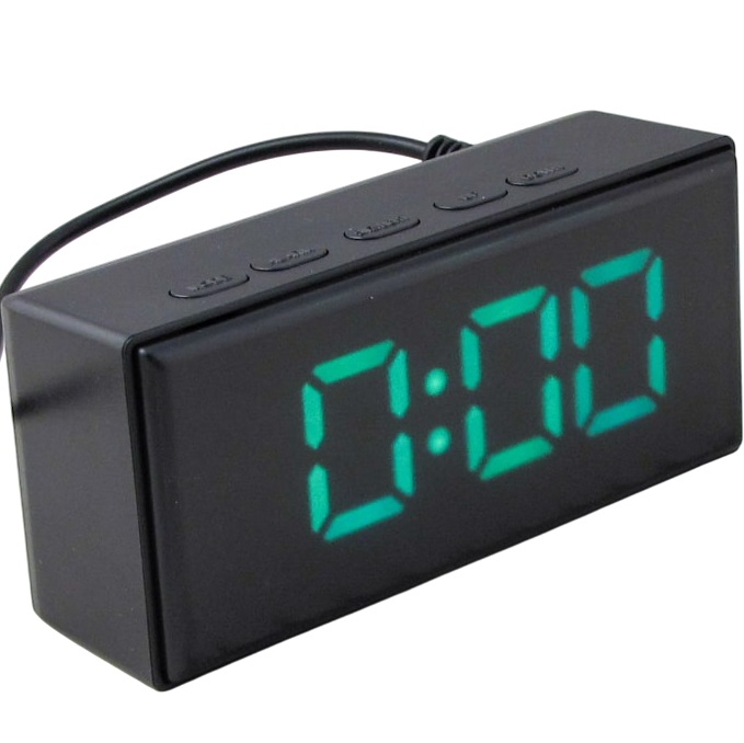Часы электронные настольные NA-6093 зелёные