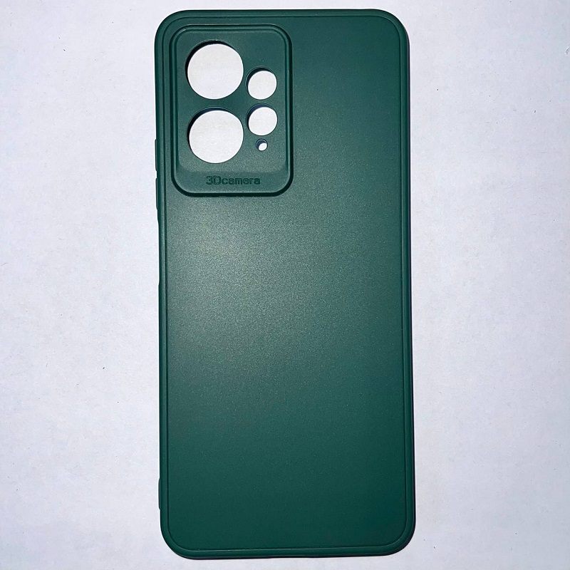 Задняя накладка Мобилис для Xiaomi Redmi Note 12 (4G), темно-зеленый , матовая с защитой камеры